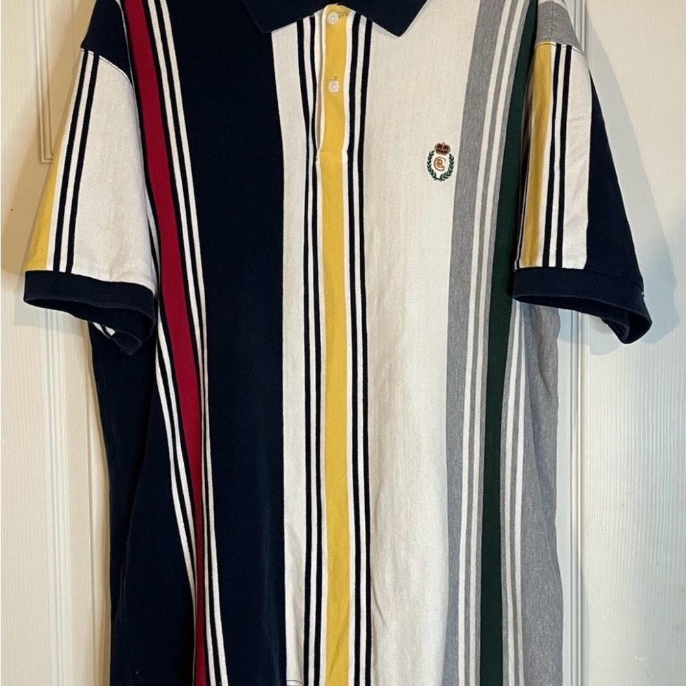 Vintage Chaps Ralph Lauren Classic Colorful Stripe Shirt Size XL Polo